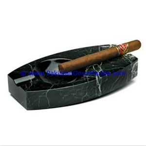 Marble Cigar Ashtrays Jet Black Marble