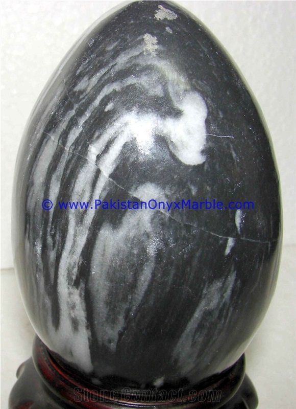 Marble Eggs Decorative Black Zebra