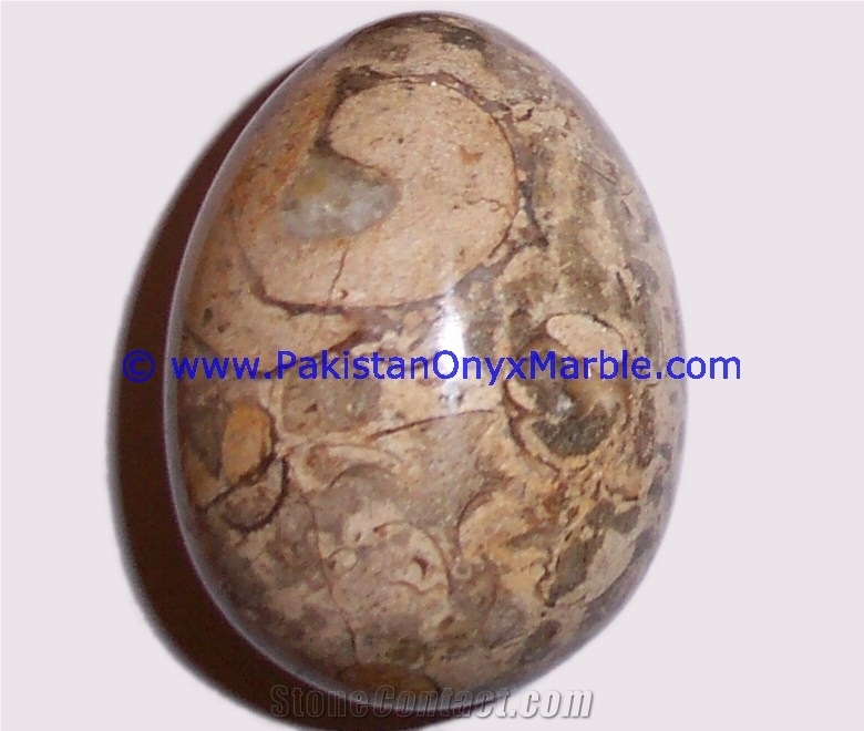 Marble Eggs Decorative Fossil Corel