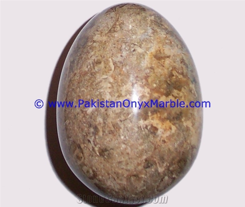 Marble Eggs Decorative Fossil Corel