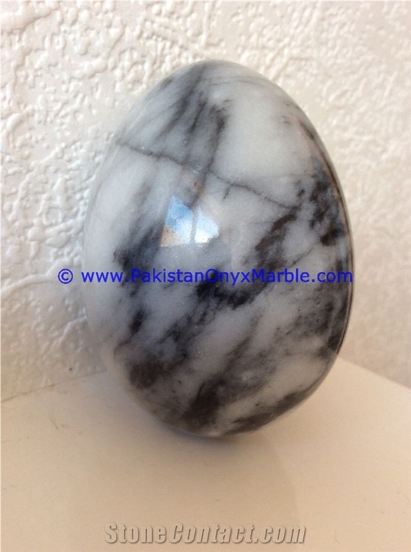 Marble Eggs Decorative Gray Marble