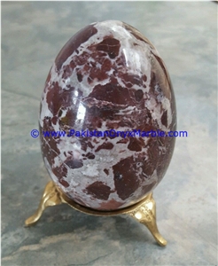 Marble Eggs Decorative Red Zebra Marble