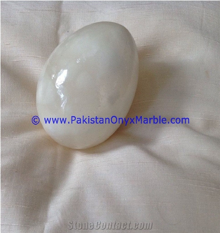 Marble Eggs Decorative Ziarat Carrara White