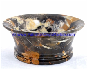 Marble Fruit Bowls Black and Gold Marble