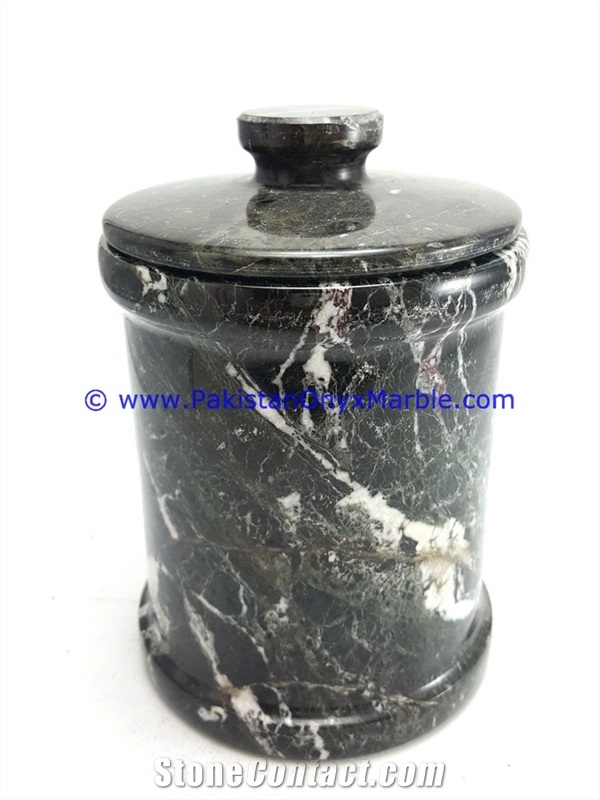 Marble Jars Black Zebra Marble