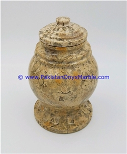 Marble Jars Fossil Corel Marble Handcarved