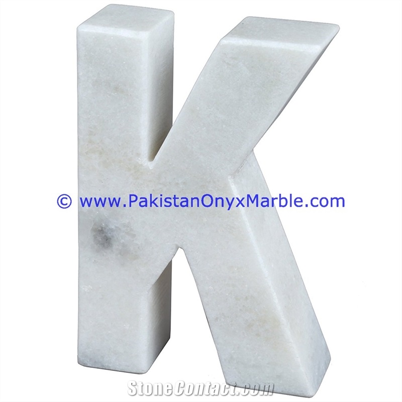 Marble Letters a to Z Shaped Hand Carved Bookend