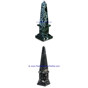 Marble Obelisks Black Zebra Marble Handcrafted