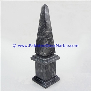 Marble Obelisks Gray Marble Handcrafted
