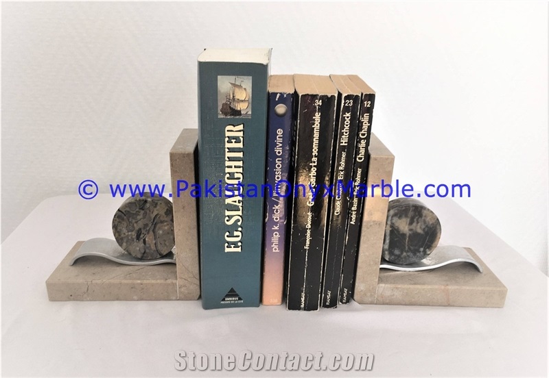 Marble Plaques Shaped Handcarved Natural Bookend