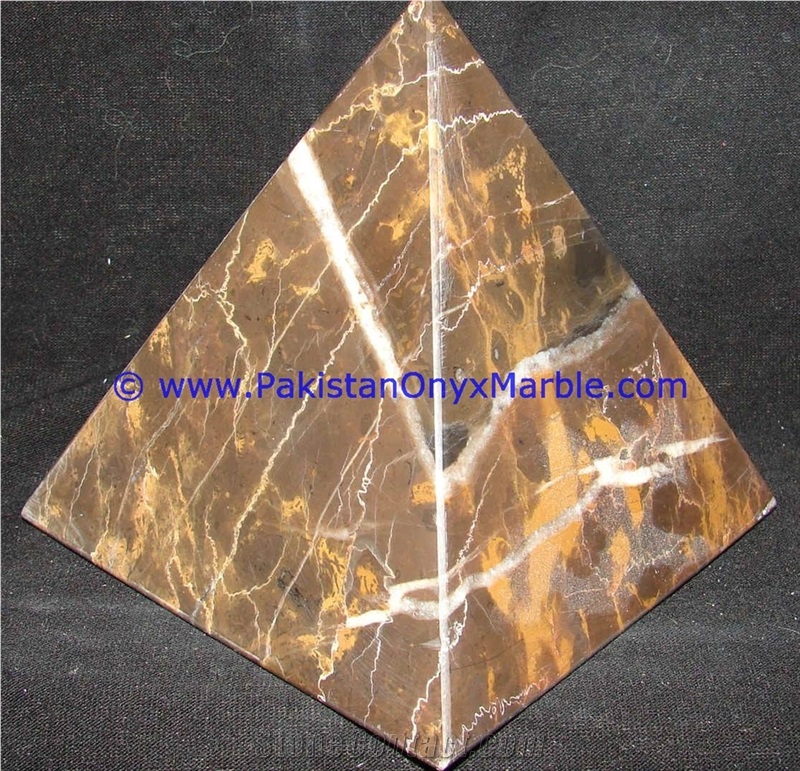 Marble Pyramids Black and Gold