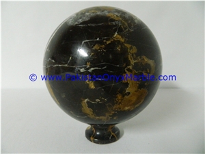 Marble Spheres Round Ball Black and Gold