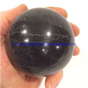 Marble Spheres Round Ball Jet Black