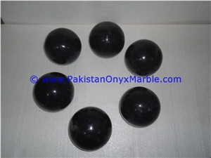 Marble Spheres Round Ball Jet Black