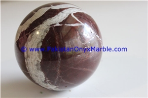 Marble Spheres Round Ball Red Zebra