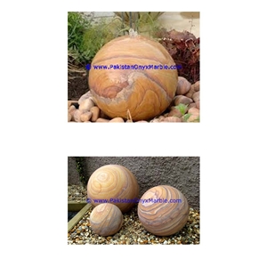 Marble Spheres Round Ball Teakwood Burmateak
