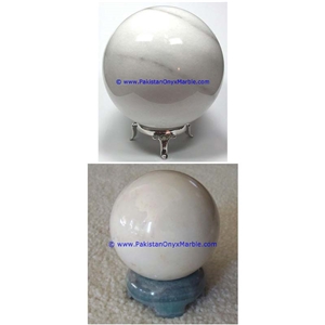 Marble Spheres Round Ball Ziarat Carrara White
