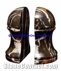 Marble Trophy Acorn Shaped Handcarved Bookend
