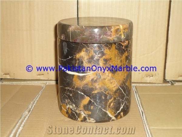 Marble Urns Black and Gold Adult Pet