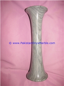 Marble Vases Gray Marble Handcrafted Natural