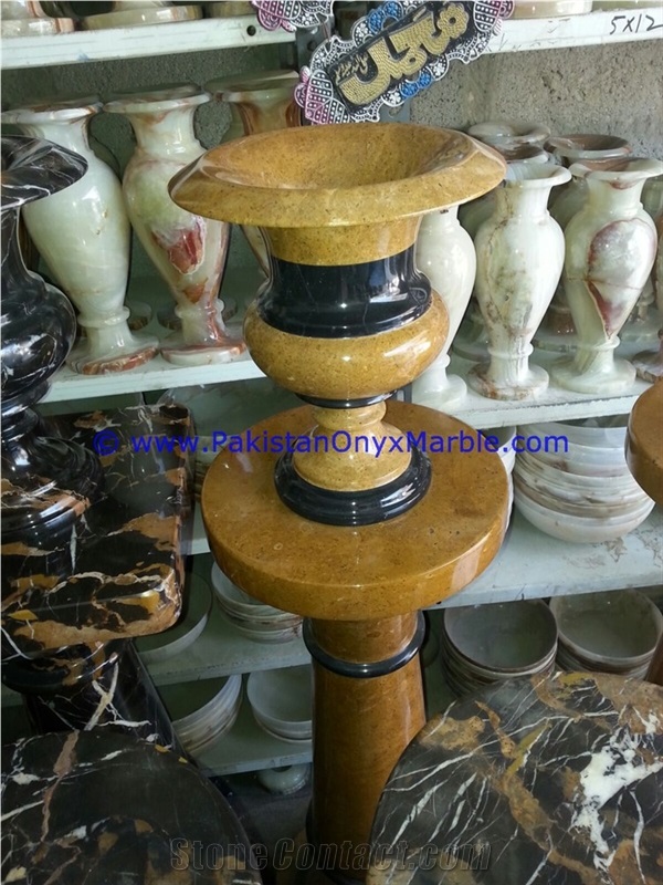 Marble Vases Multi Stone Marble Handcrafted