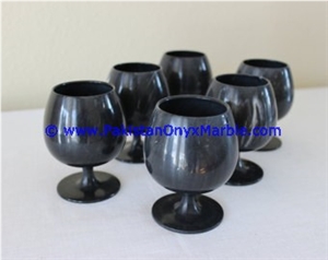 Marble Wine Sherry Glasses Handcrafted Set