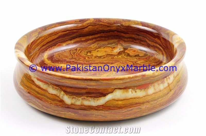 Multi Brown Red Onyx Bowls