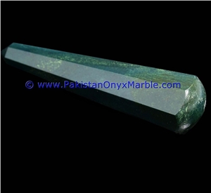 Nephrite Jade Natural Green Stone Polished Pencils