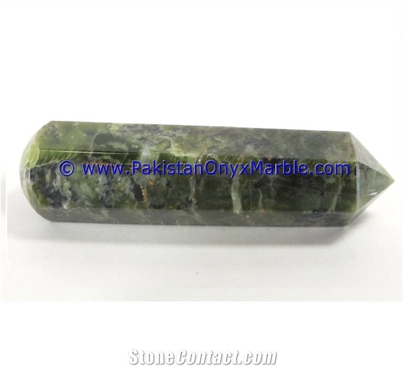 Nephrite Jade Natural Green Stone Polished Pencils