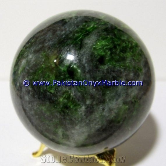 Nephrite Jade Polished Green Ball Sphere