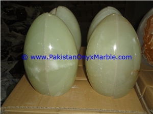 Onyx Bookends Egg Shaped