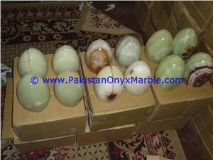 Onyx Bookends Egg Shaped