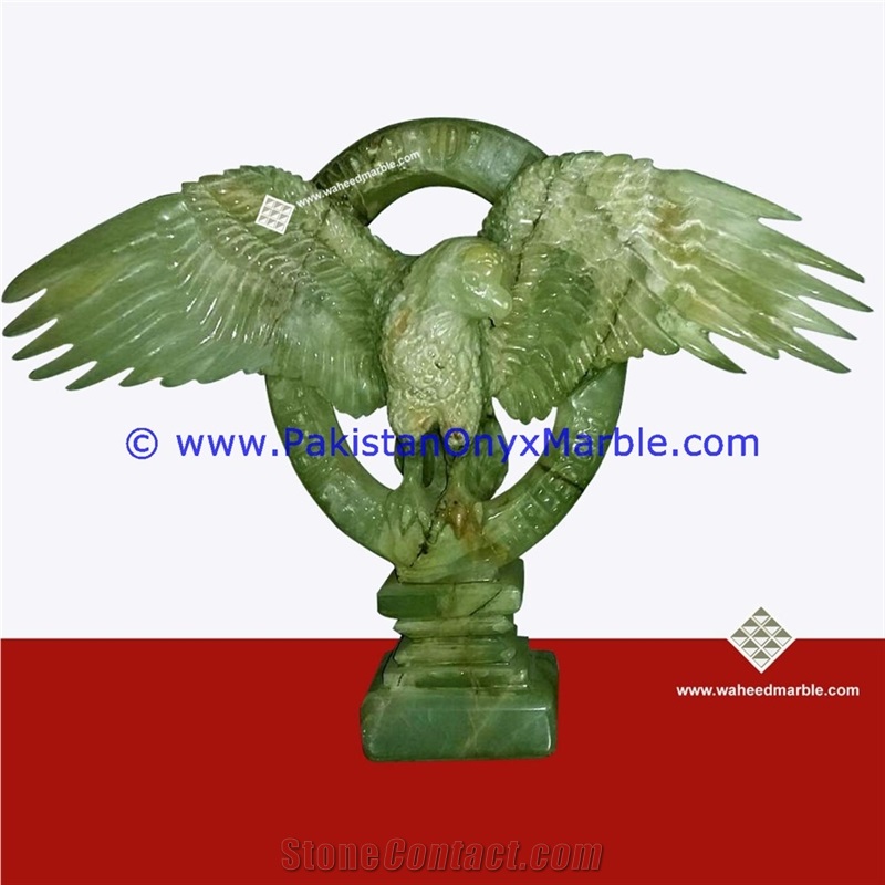 Onyx Carved Onyx Eagle Statue