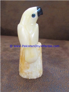 Onyx Carved Onyx Parrot Statue