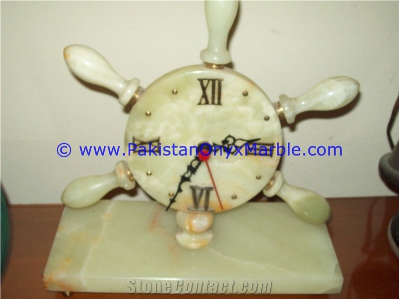 Onyx Clocks Anchor Shaped Handcarved