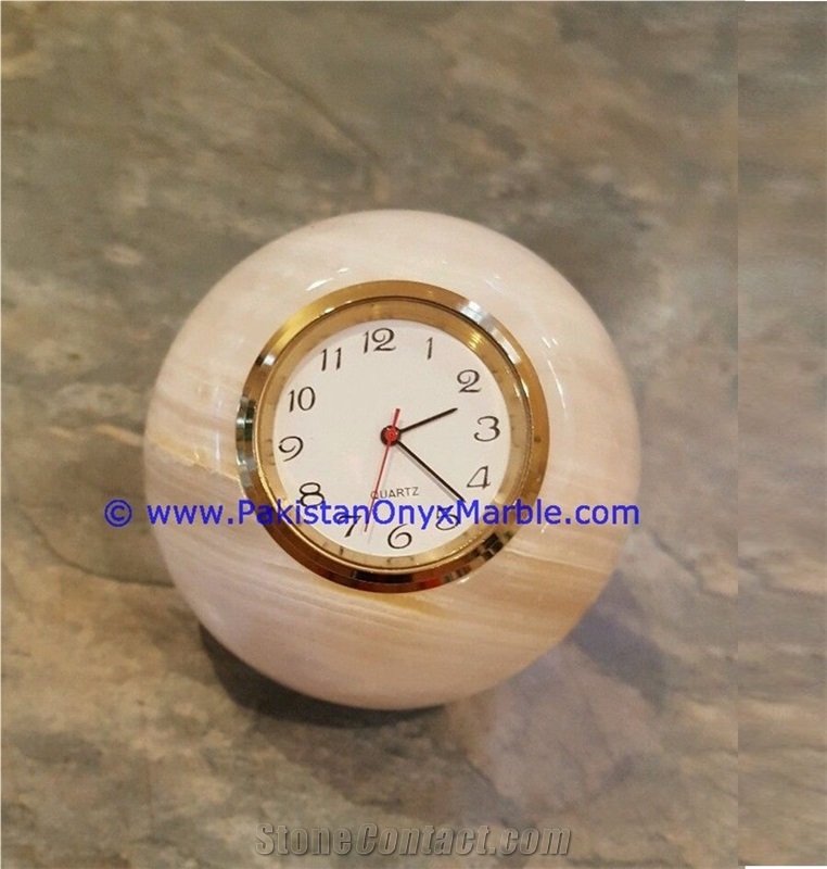 Onyx Clocks Ball Sphere Shaped