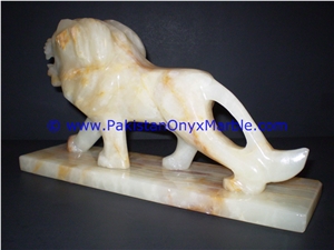 Onyx Lion Statue