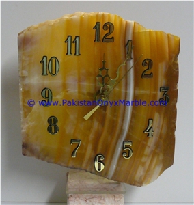 Onyx Natural Rough Rock Shaped Clocks