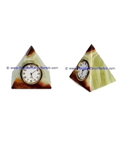 Onyx Pyramid Shaped Clocks