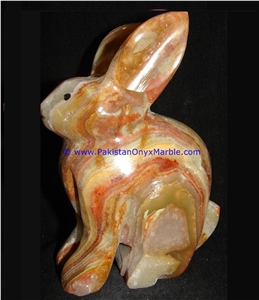 Onyx Rabbit Statue