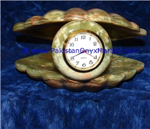 Onyx Shell Shaped Clocks