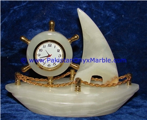 Onyx Ship Shaped Clocks