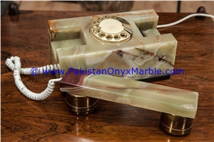Onyx Telephone Set Crafts Handmade Unique