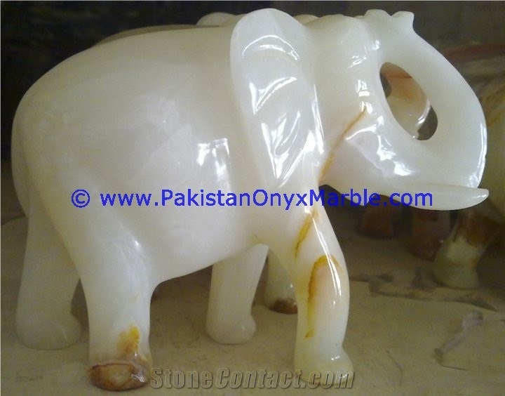 Onyx White Onyx Elephant Artifacts