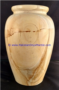 Teak Wood Marble Vases Burmateak Marble