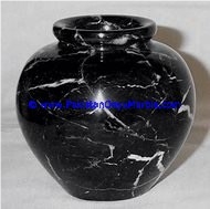 Zebra Black Marble Vases Black Zebra Marble Handcrafted