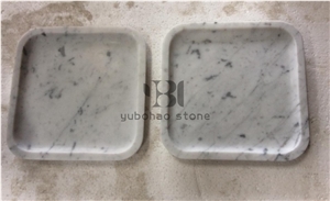 Carrara White Marble Soap Dishes Bath Accessories