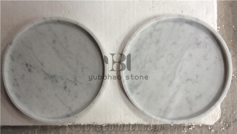 Carrara White Marble Tray Dish Tray Bathroom Sets