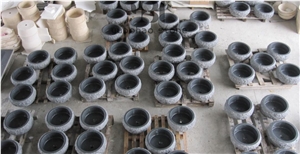 Cast Stone Basins Polished Black Wash Granite Sink