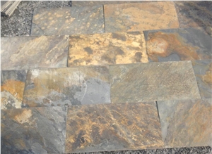 Cheap P020 Rust Slate Wall Cladding Cultured Stone